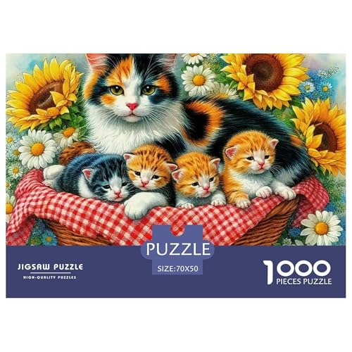 Katze 1000 Teile Puzzles niedlich Haustier Dekoration Klassisches Lernspiel Für Erwachsene Und Kinder Ab 12 Jahren Tolle Geschenkidee 70x50cm/1000pcs Katze 1000 Teile Puzzles niedlich Haustier Dekoration Klassisches Lernspiel Für Erwachsene Und Kinder Ab 12 Jahren Tolle Geschenkidee 70x50cm/1000pcs von ZXOAWQX