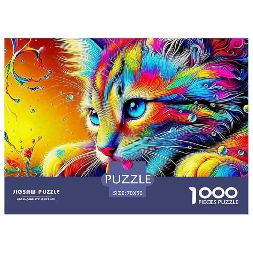 Katze 1000 Teile Puzzles niedlich Haustier Dekoration Kreative Unterhaltung Für Die Ganze Familie Tolle Geschenkidee 70x50cm/1000pcs Katze 1000 Teile Puzzles niedlich Haustier Dekoration Kreative Unterhaltung Für Die Ganze Familie Tolle Geschenkidee 70x50cm/1000pcs von ZXOAWQX