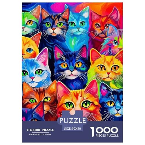 Katze 1000 Teile Puzzles niedlich Haustier Dekoration Kreative Unterhaltung Für Erwachsene Tolle Geschenkidee 70x50cm/1000pcs Katze 1000 Teile Puzzles niedlich Haustier Dekoration Kreative Unterhaltung Für Erwachsene Tolle Geschenkidee 70x50cm/1000pcs von ZXOAWQX