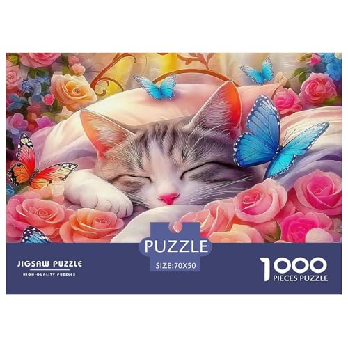Katze 1000 Teile Puzzles niedlich Haustier Dekoration Lernspiel Herausforderung Spielzeug Für Die Ganze Familie Tolle Geschenkidee 70x50cm/1000pcs Katze 1000 Teile Puzzles niedlich Haustier Dekoration Lernspiel Herausforderung Spielzeug Für Die Ganze Familie Tolle Geschenkidee 70x50cm/1000pcs von ZXOAWQX