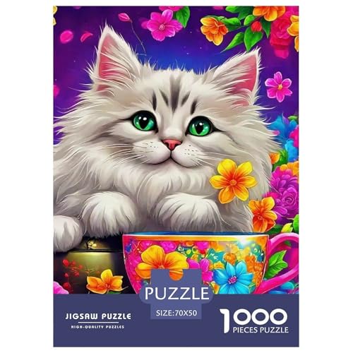 Katze 1000 Teile Puzzles niedlich Haustier Puzzlespiele EIN Herausforderndes Für Die Ganze Familie Tolle Geschenkidee 70x50cm/1000pcs Katze 1000 Teile Puzzles niedlich Haustier Puzzlespiele EIN Herausforderndes Für Die Ganze Familie Tolle Geschenkidee 70x50cm/1000pcs von ZXOAWQX