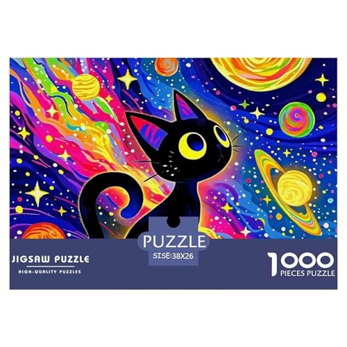 Katze 1000 Teile Puzzles niedlich Haustier Puzzlespiele EIN Herausforderndes Für Erwachsene Tolle Geschenkidee 38x26cm/1000pcs von ZXOAWQX
