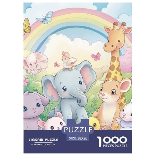 Kleiner Elefant 1000 Teile Puzzles Classic Lernspiel Herausforderung Spielzeug Für Erwachsene Und Kinder Ab 12 Jahren Tolle Geschenkidee 38x26cm/1000pcs von ZXOAWQX