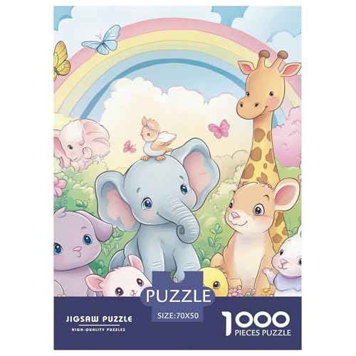 Kleiner Elefant 1000 Teile Puzzles DekoRatteion Klassisches Lernspiel Für Erwachsene Tolle Geschenkidee 70x50cm/1000pcs von ZXOAWQX