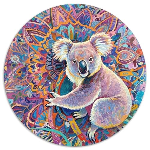 Koala 1000 Teile Rundes Puzzle Kreatives Tier Jigsaw Geschenk Unmögliches Spiel Für Die Ganze Familie 1000pcs (67.5x67.5cm) von ZXOAWQX