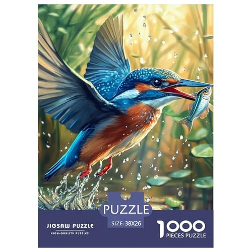 Königfischer 1000 Teile Puzzles Clevere Lernspiel Herausforderung Spielzeug Für Erwachsene Tolle Geschenkidee 38x26cm/1000pcs von ZXOAWQX