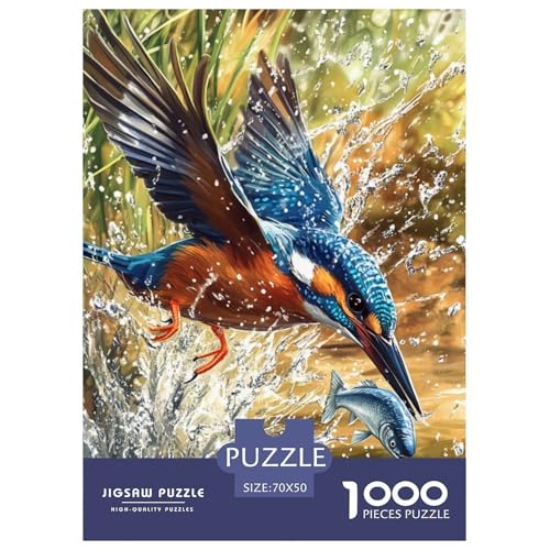 Königfischer 1000 Teile Puzzles Puzzlespiele Lernspiel Herausforderung Spielzeug Für Erwachsene Und Kinder Ab 12 Jahren Tolle Geschenkidee 70x50cm/1000pcs von ZXOAWQX