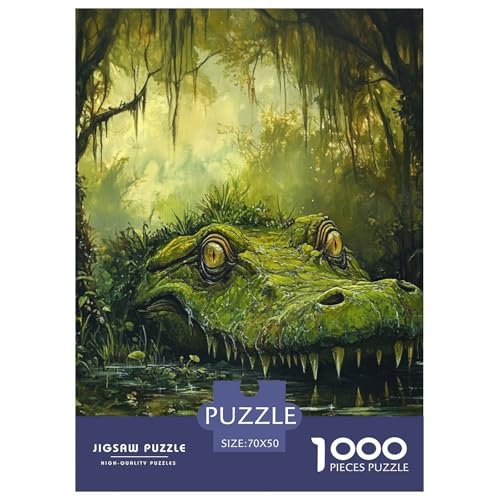 Krokodil 1000 Teile Puzzles Dekoration Lernspiel Herausforderung Spielzeug Für Erwachsene Tolle Geschenkidee 70x50cm/1000pcs Krokodil 1000 Teile Puzzles Dekoration Lernspiel Herausforderung Spielzeug Für Erwachsene Tolle Geschenkidee 70x50cm/1000pcs von ZXOAWQX