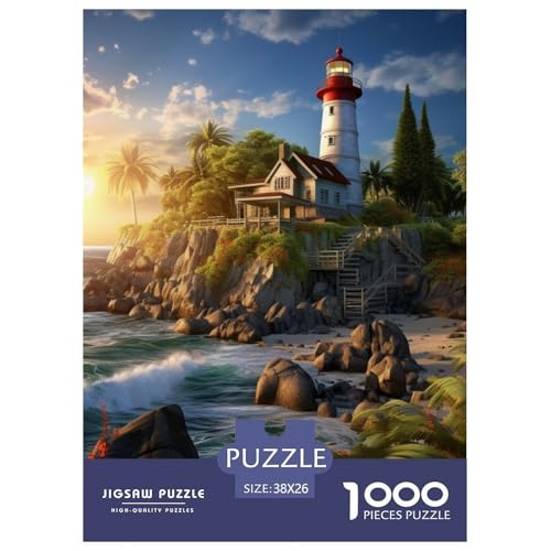 Küstenleuchtturms 1000 Teile Puzzles Clevere Klassisches Lernspiel Für Erwachsene Tolle Geschenkidee 38x26cm/1000pcs von ZXOAWQX
