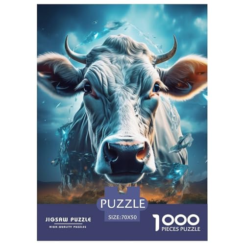Kuh 1000 Teile Puzzles DekoRatteion Klassisches Lernspiel Für Erwachsene Tolle Geschenkidee 70x50cm/1000pcs von ZXOAWQX