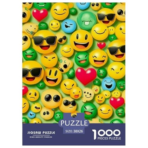 Lächelndes Gesicht 1000 Teile Puzzles Puzzlespiele EIN Herausforderndes Für Die Ganze Familie Tolle Geschenkidee 38x26cm/1000pcs von ZXOAWQX