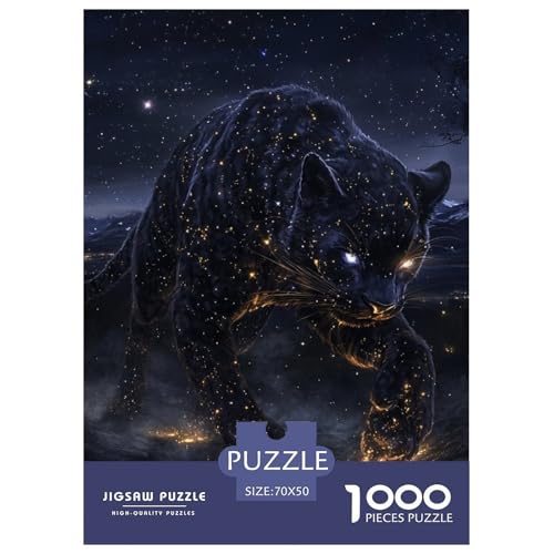 Leopard 1000 Teile Puzzles DekoRatteion Klassisches Lernspiel Für Erwachsene Und Kinder Ab 12 Jahren Tolle Geschenkidee 70x50cm/1000pcs von ZXOAWQX
