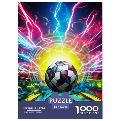 Lightning Fußball 1000 Teile Puzzles Clevere EIN Herausforderndes Für Erwachsene Tolle Geschenkidee 70x50cm/1000pcs Lightning Fußball 1000 Teile Puzzles Clevere EIN Herausforderndes Für Erwachsene Tolle Geschenkidee 70x50cm/1000pcs von ZXOAWQX