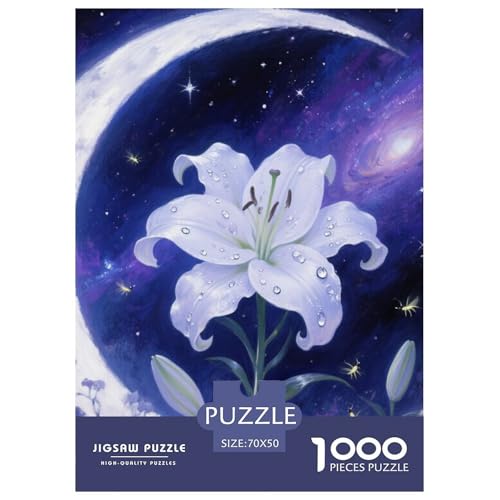 Lilie 1000 Teile Puzzles Clevere Unmögliche Herausforderung Für Erwachsene Und Kinder Ab 12 Jahren Tolle Geschenkidee 70x50cm/1000pcs von ZXOAWQX