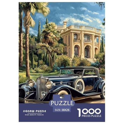 Limousine im Alten Stil 1000 Teile Puzzles Puzzlespiele Lernspiel Herausforderung Spielzeug Für Erwachsene Tolle Geschenkidee 38x26cm/1000pcs von ZXOAWQX