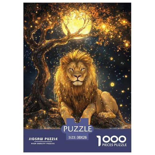 Löwen 1000 Teile Puzzles DekoRatteion EIN Herausforderndes Für Erwachsene Und Kinder Ab 12 Jahren Tolle Geschenkidee 38x26cm/1000pcs von ZXOAWQX