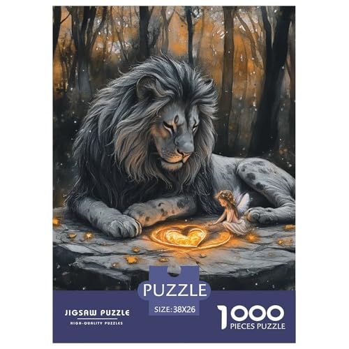 Löwen 1000 Teile Puzzles DekoRatteion Lernspiel Herausforderung Spielzeug Für Die Ganze Familie Tolle Geschenkidee 38x26cm/1000pcs von ZXOAWQX