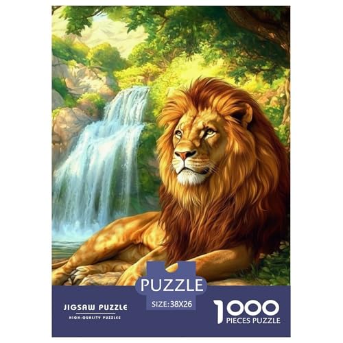 Löwen 1000 Teile Puzzles DekoRatteion Lernspiel Herausforderung Spielzeug Für Erwachsene Tolle Geschenkidee 38x26cm/1000pcs von ZXOAWQX
