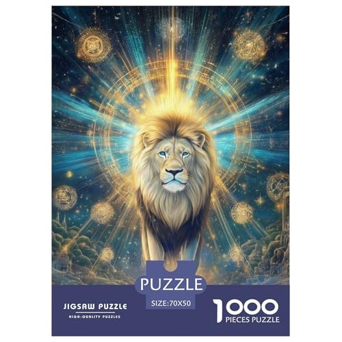 Löwen 1000 Teile Puzzles DekoRatteion Lernspiel Herausforderung Spielzeug Für Erwachsene Tolle Geschenkidee 70x50cm/1000pcs von ZXOAWQX