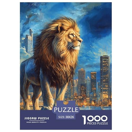 Löwen 1000 Teile Puzzles Puzzlespiele Klassisches Lernspiel Für Erwachsene Tolle Geschenkidee 38x26cm/1000pcs von ZXOAWQX