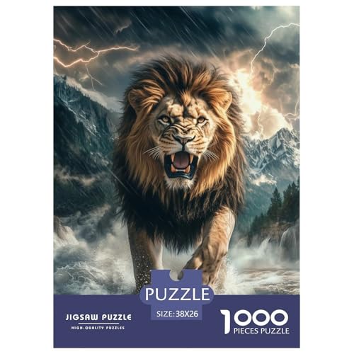 Löwen 1000 Teile Puzzles Puzzlespiele Klassisches Lernspiel Für Erwachsene Und Kinder Ab 12 Jahren Tolle Geschenkidee 38x26cm/1000pcs von ZXOAWQX