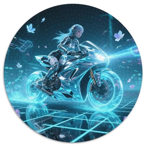 Lokomotiven 1000 Teile Rundes Puzzle Stressabbau Coole Mädchen Geschenk Unmögliches Spiel Für Erwachsene Und Kinder 1000pcs (67.5x67.5cm) von ZXOAWQX