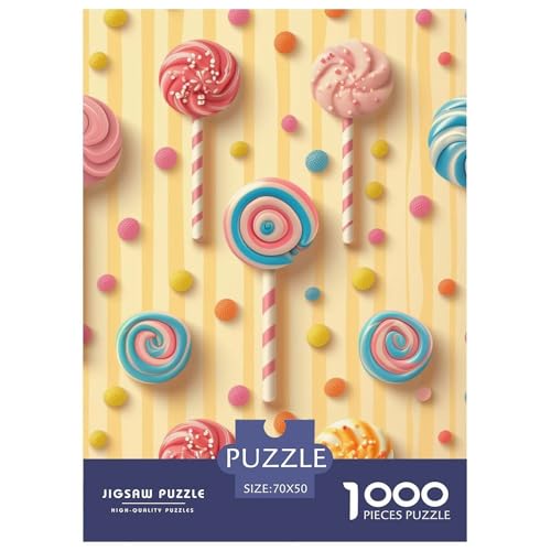 Lollipop 1000 Teile Puzzles Puzzlespiele EIN Herausforderndes Für Erwachsene Und Kinder Ab 12 Jahren Tolle Geschenkidee 70x50cm/1000pcs von ZXOAWQX