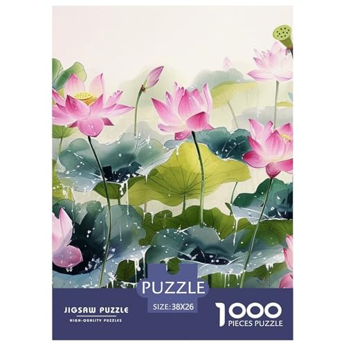 Lotus 1000 Teile Puzzles Puzzlespiele Klassisches Lernspiel Für Die Ganze Familie Tolle Geschenkidee 38x26cm/1000pcs von ZXOAWQX