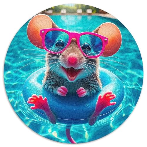 Maus 1000 Teile Rundes Puzzle Stressabbau Jigsaw Geschenk Unmögliches Spiel Für Die Ganze Familie 1000pcs (67.5x67.5cm) von ZXOAWQX