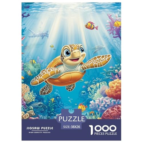 Meeresschildkröte 1000 Teile Puzzles Dekoration Lernspiel Herausforderung Spielzeug Für Erwachsene Und Kinder Ab 12 Jahren Tolle Geschenkidee 38x26cm/1000pcs von ZXOAWQX