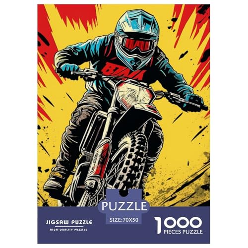 Motorrad 1000 Teile Puzzles DekoRatteion Klassisches Lernspiel Für Erwachsene Und Kinder Ab 12 Jahren Tolle Geschenkidee 70x50cm/1000pcs von ZXOAWQX