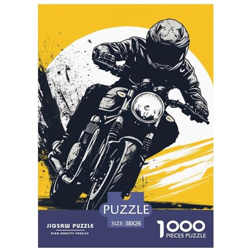 Motorrad 1000 Teile Puzzles Puzzlespiele Unmögliche Herausforderung Für Erwachsene Und Kinder Ab 12 Jahren Tolle Geschenkidee 38x26cm/1000pcs von ZXOAWQX