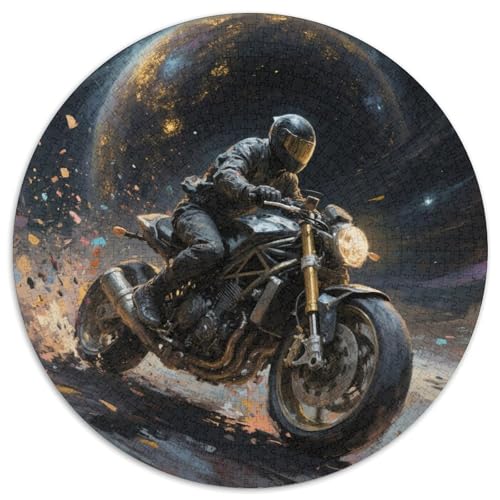 Motorrad 1000 Teile Rundes Puzzle Kreatives Coole SportKunsten Geschenk EIN Herausforderndes Für Die Ganze Familie 1000pcs (67.5x67.5cm) von ZXOAWQX