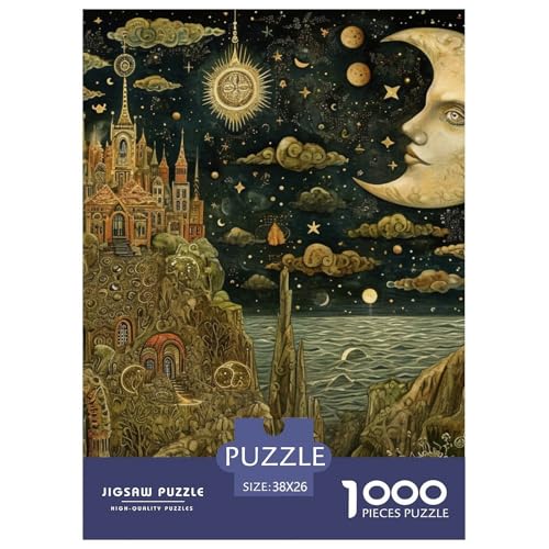Nachtblick 1000 Teile Puzzles Dekoration Lernspiel Herausforderung Spielzeug Für Die Ganze Familie Tolle Geschenkidee 38x26cm/1000pcs von ZXOAWQX