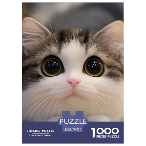 Niedliche Katze 1000 Teile Puzzles Clevere EIN Herausforderndes Für Erwachsene Und Kinder Ab 12 Jahren Tolle Geschenkidee 70x50cm/1000pcs Niedliche Katze 1000 Teile Puzzles Clevere EIN Herausforderndes Für Erwachsene Und Kinder Ab 12 Jahren Tolle Geschenkidee 70x50cm/1000pcs von ZXOAWQX