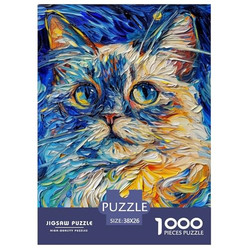 Niedliche Katze 1000 Teile Puzzles Dekoration Klassisches Lernspiel Für Erwachsene Und Kinder Ab 12 Jahren Tolle Geschenkidee 38x26cm/1000pcs Niedliche Katze 1000 Teile Puzzles Dekoration Klassisches Lernspiel Für Erwachsene Und Kinder Ab 12 Jahren Tolle Geschenkidee 38x26cm/1000pcs von ZXOAWQX
