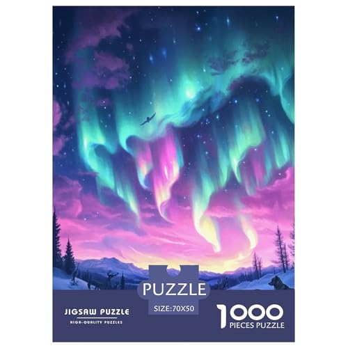 Nordlichter 1000 Teile Puzzles Clevere EIN Herausforderndes Für Erwachsene Und Kinder Ab 12 Jahren Tolle Geschenkidee 70x50cm/1000pcs von ZXOAWQX
