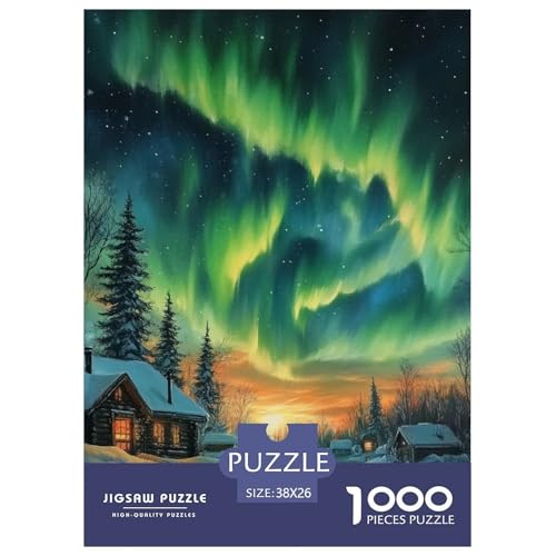 Nordlichter 1000 Teile Puzzles Clevere Lernspiel Herausforderung Spielzeug Für Erwachsene Tolle Geschenkidee 38x26cm/1000pcs von ZXOAWQX