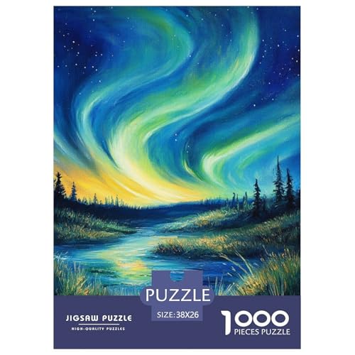 Nordlichter 1000 Teile Puzzles Clevere Lernspiel Herausforderung Spielzeug Für Erwachsene Tolle Geschenkidee 38x26cm/1000pcs von ZXOAWQX
