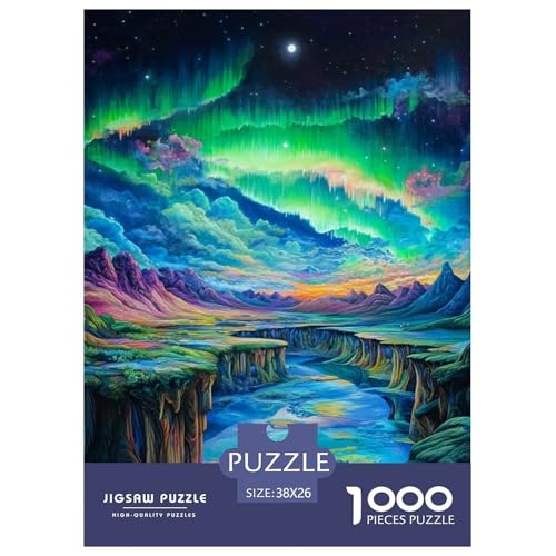 Nordlichter 1000 Teile Puzzles DekoRatteion Klassisches Lernspiel Für Erwachsene Und Kinder Ab 12 Jahren Tolle Geschenkidee 38x26cm/1000pcs von ZXOAWQX