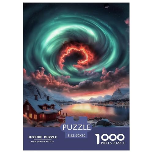 Nordlichter 1000 Teile Puzzles DekoRatteion Lernspiel Herausforderung Spielzeug Für Erwachsene Tolle Geschenkidee 70x50cm/1000pcs von ZXOAWQX