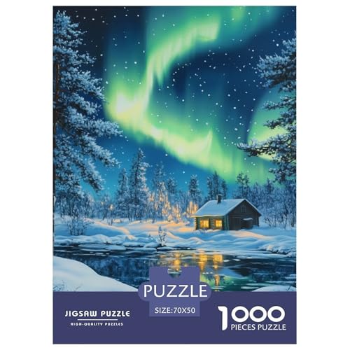 Nordlichter 1000 Teile Puzzles Puzzlespiele EIN Herausforderndes Für Erwachsene Und Kinder Ab 12 Jahren Tolle Geschenkidee 70x50cm/1000pcs von ZXOAWQX