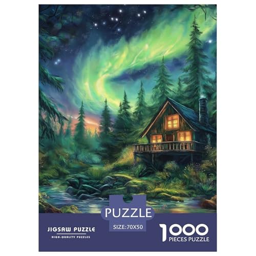 Nordlichter 1000 Teile Puzzles Puzzlespiele Unmögliche Herausforderung Für Erwachsene Tolle Geschenkidee 70x50cm/1000pcs von ZXOAWQX