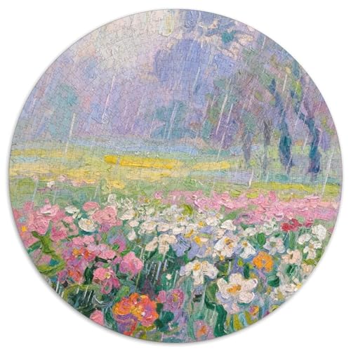 Ölmalerei 1000 Teile Round Puzzle Kreatives Landschaft Geschenk EIN Herausforderndes Für Erwachsene Und Kinder 1000pcs (67.5x67.5cm) von ZXOAWQX