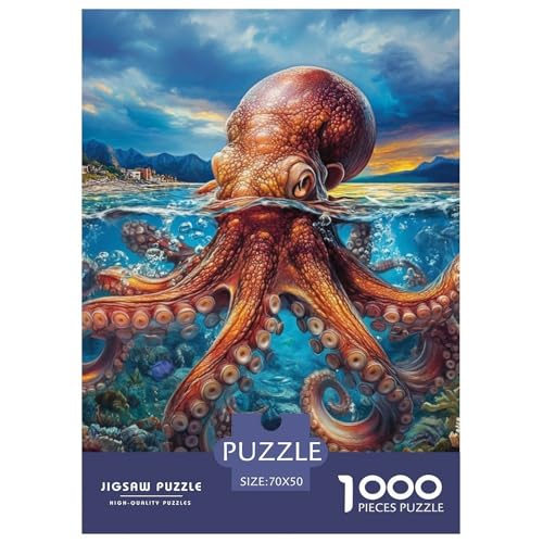 Octopus 1000 Teile Puzzles Clevere Klassisches Lernspiel Für Erwachsene Tolle Geschenkidee 70x50cm/1000pcs von ZXOAWQX