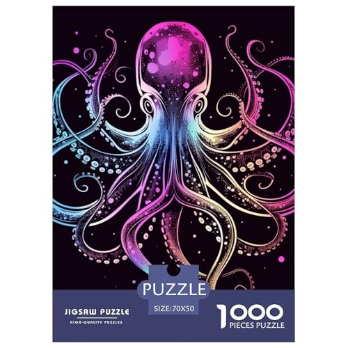 Octopus 1000 Teile Puzzles DekoRatteion Kreative Unterhaltung Für Erwachsene Und Kinder Ab 12 Jahren Tolle Geschenkidee 70x50cm/1000pcs von ZXOAWQX