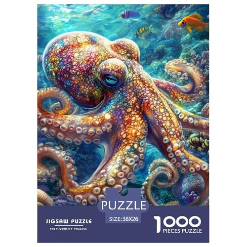 Octopus 1000 Teile Puzzles Puzzlespiele Lernspiel Herausforderung Spielzeug Für Erwachsene Tolle Geschenkidee 38x26cm/1000pcs von ZXOAWQX