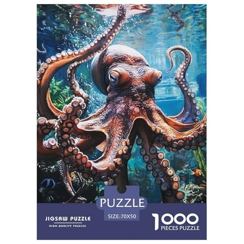 Octopus 1000 Teile Puzzles Puzzlespiele Unmögliche Herausforderung Für Erwachsene Und Kinder Ab 12 Jahren Tolle Geschenkidee 70x50cm/1000pcs von ZXOAWQX
