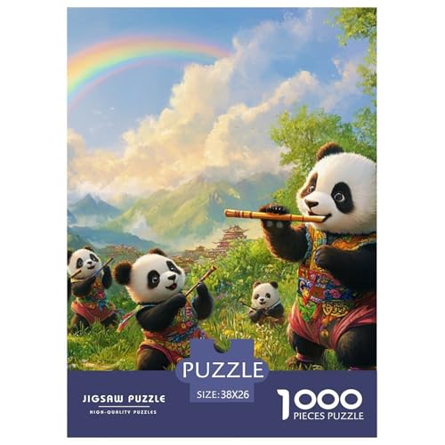 Panda 1000 Teile Puzzles Clevere Lernspiel Herausforderung Spielzeug Für Erwachsene Tolle Geschenkidee 38x26cm/1000pcs von ZXOAWQX