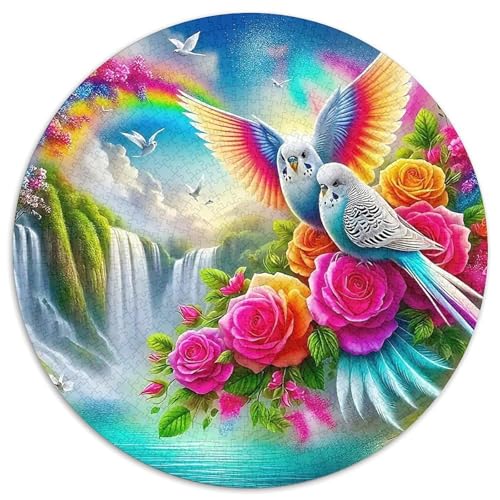 Papagei 1000 Teile Rundes Puzzle Kreatives Geschenk Erwachsene Anspruchsvoll Für Die Ganze Familie 1000pcs (67.5x67.5cm) von ZXOAWQX